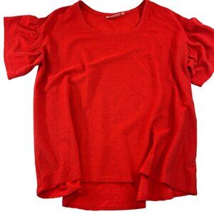 Evri‎ Womens Short Sleeve Top Size 1X Plus Red
